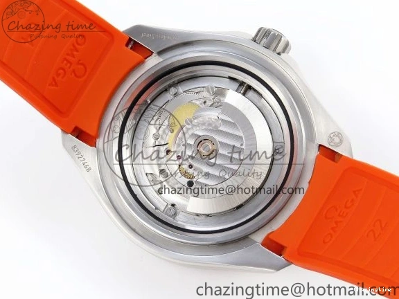 0313 Premium SEAMASTER PLANET OCEAN 6000M ULTRA DEEP 45.5MM SS TF 1:1 BEST EDITION GRAY DIAL ORANGE BEZEL ON RUBBER STRAP A 7761